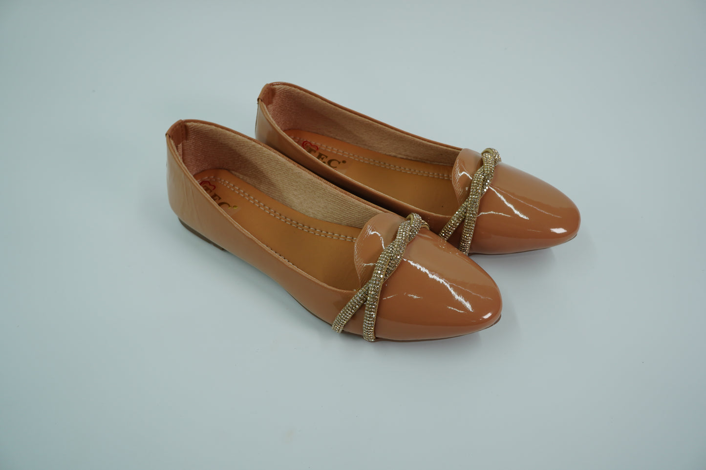 Crystal-strap Ballet Flats
