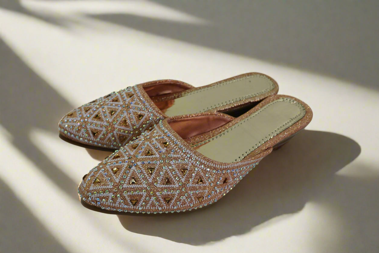 Gloden Lattice Mules