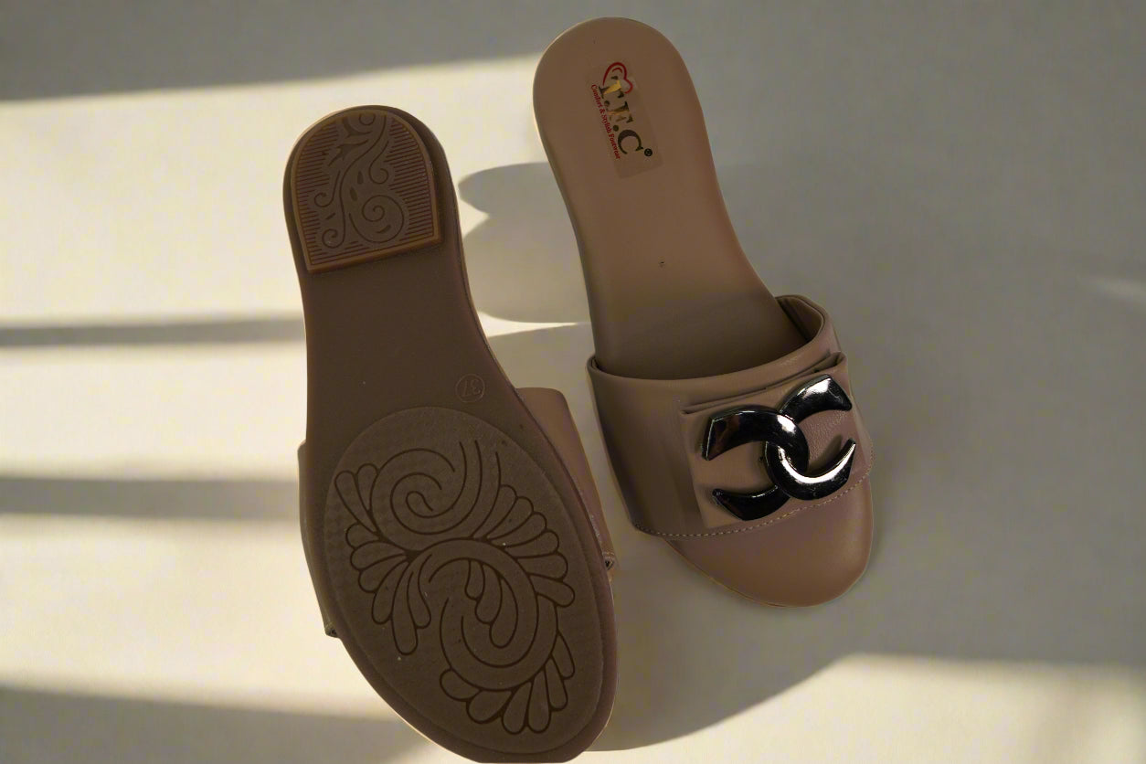 Vintage Tan Slides
