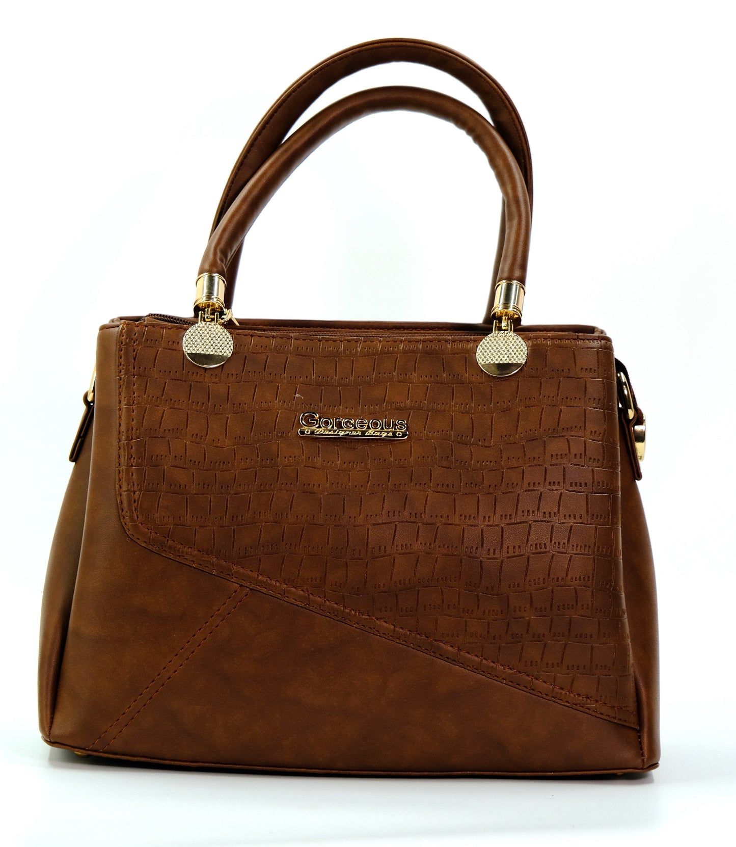 Rose Brown Croco women's handbag