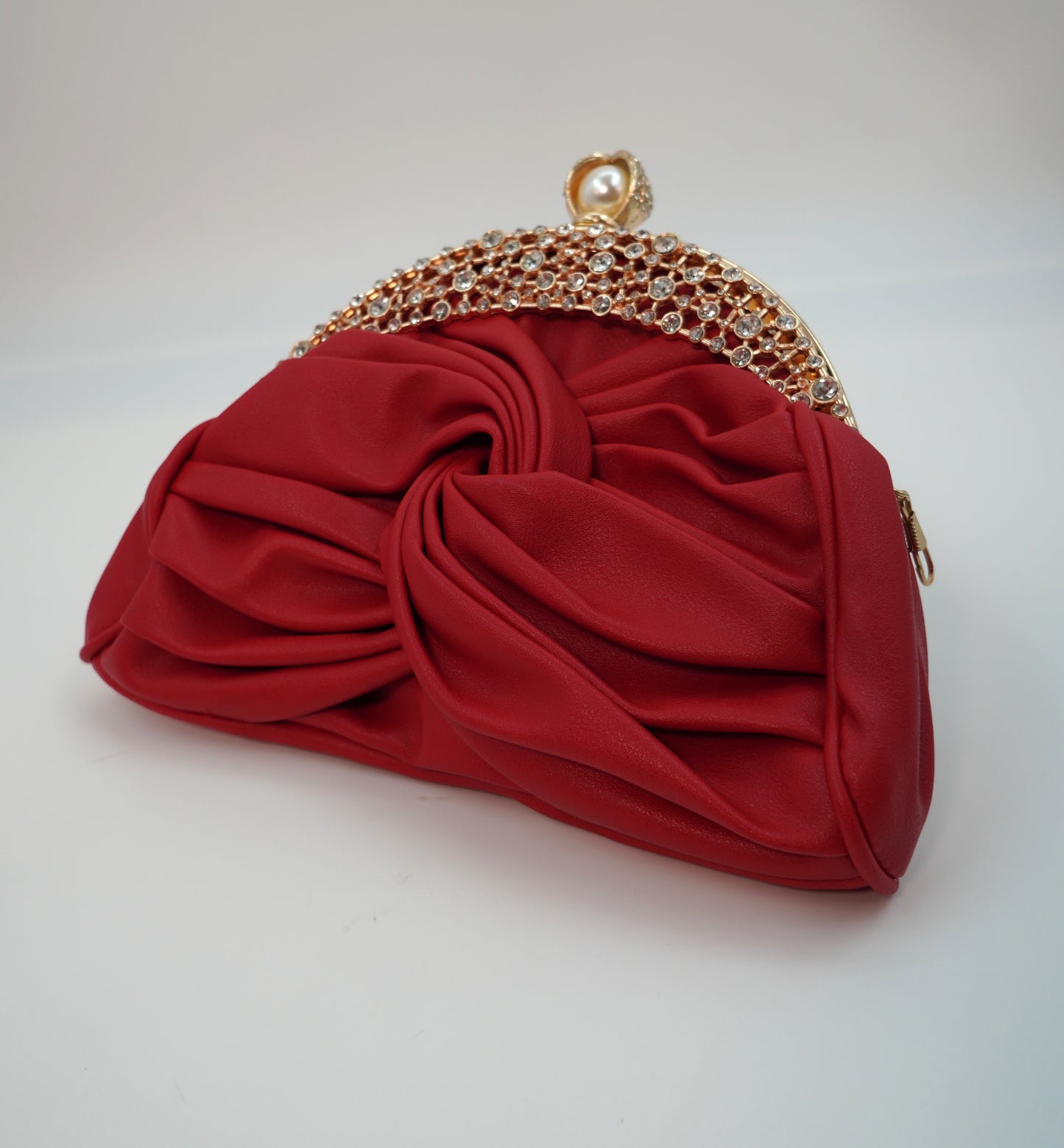 Elegant Pleated Satin Clutch Bag