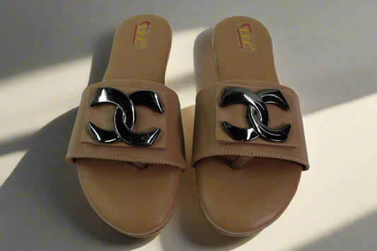 Vintage Tan Slides