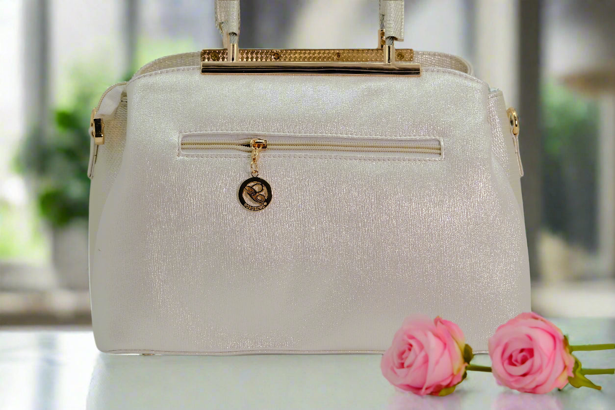 Ivory luxurious women's handbag