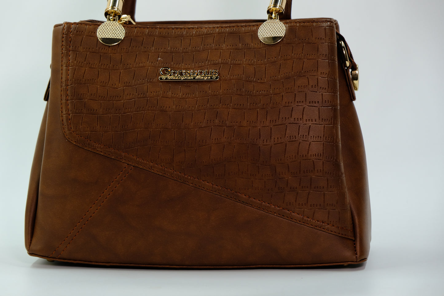Rose Brown Croco women's handbag