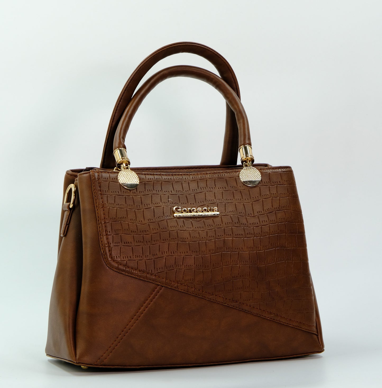 Rose Brown Croco women's handbag