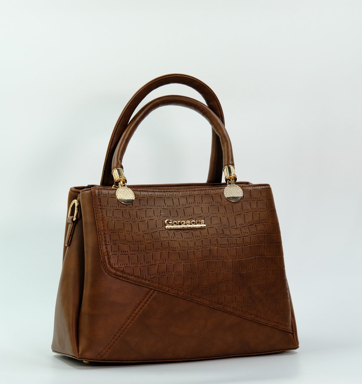 Rose Brown Croco women's handbag