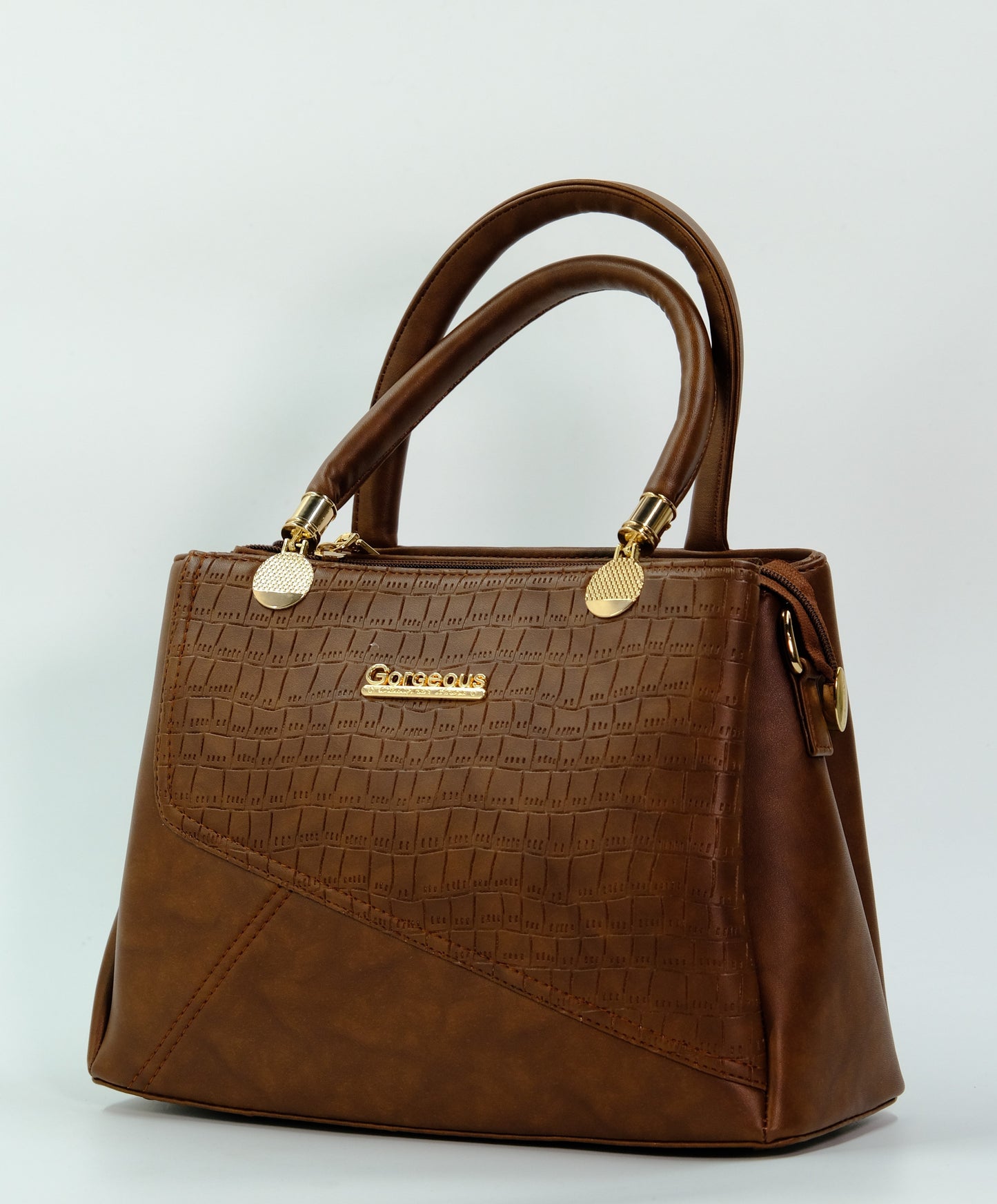 Rose Brown Croco women's handbag