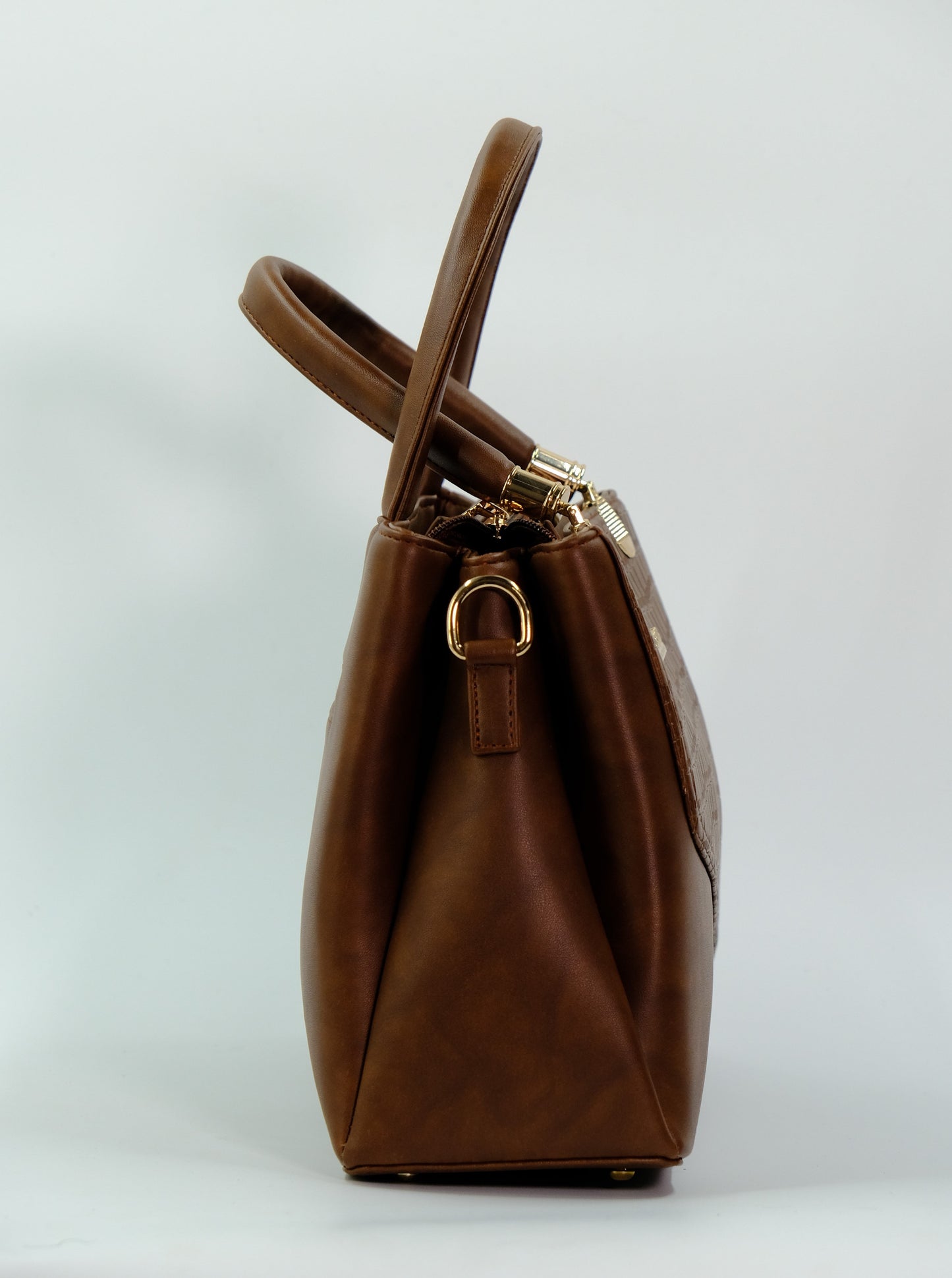 Rose Brown Croco women's handbag