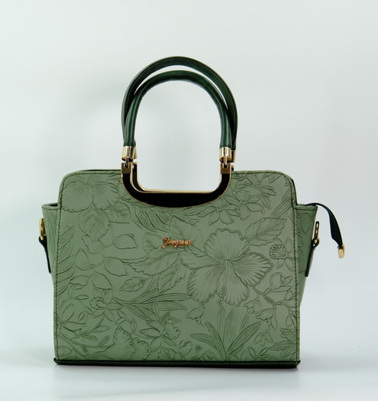 Pistachio Green women's textured handbag