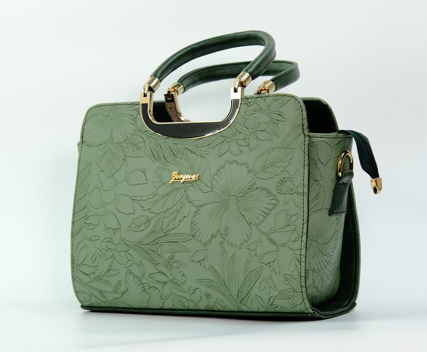 Pistachio Green women's textured handbag