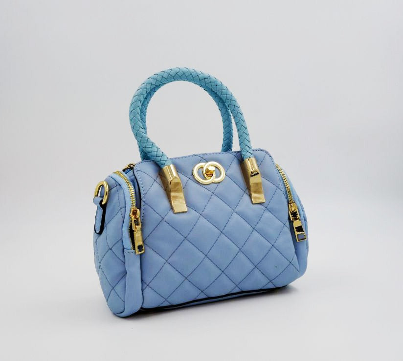 Quilted Light Blue Sling Bag