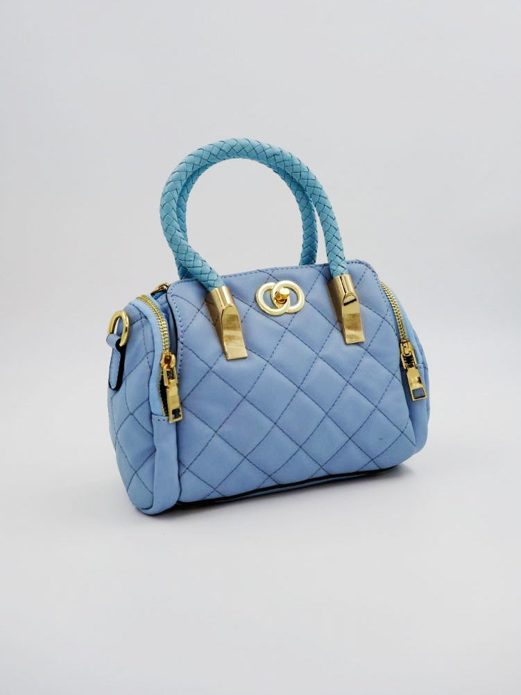 Quilted Light Blue Sling Bag
