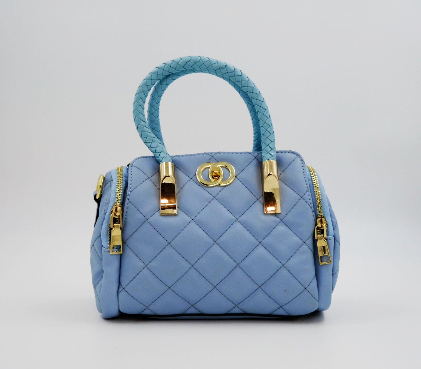 Quilted Light Blue Sling Bag